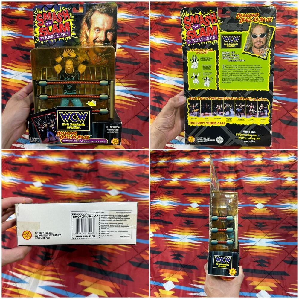Vintage WCW Diamond Dallas Page Smash 'N Slam Wrestlers New Toybiz 1999